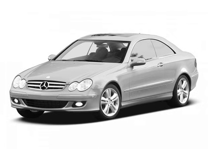 Ворсовые коврики на Mercedes CLK (C209) 2002 - 2009 в Кургане