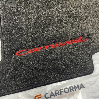 Ворсовые коврики на KIA Carnival IV 7 мест без оттоманок 2020 - 2026 в Кургане Ворсовые коврики на KIA Carnival IV 7 мест без оттоманок 2020 - 2026 в Кургане